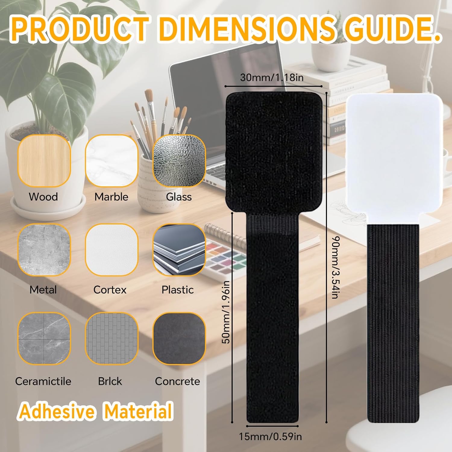 Adhesive Cable Ties 50-Pack photo 3