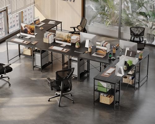 Desk with Storage Shelves 151cm photo 4