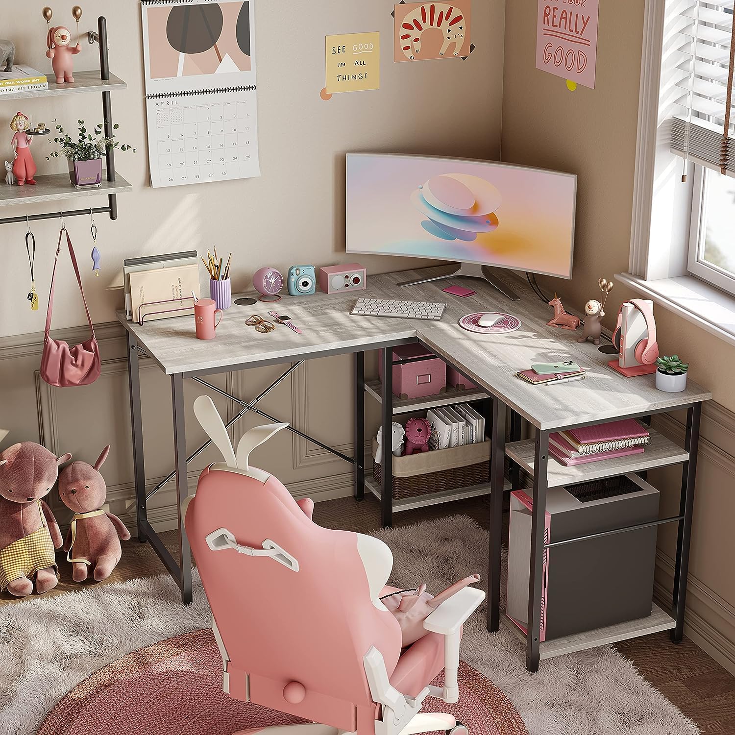 Reversible L-Shaped Desk 120cm photo 3