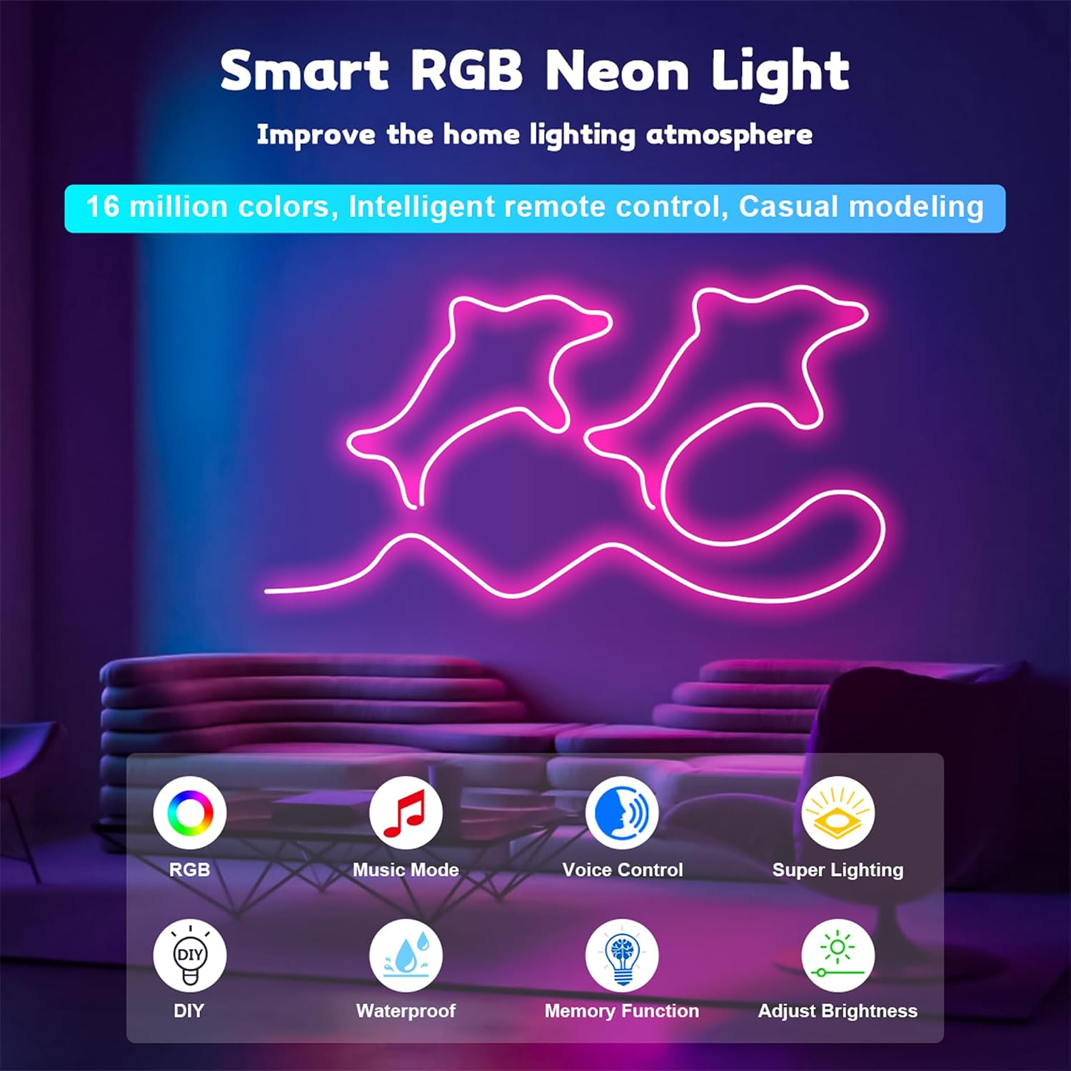 Smart Neon Rope Lights 6m photo 5