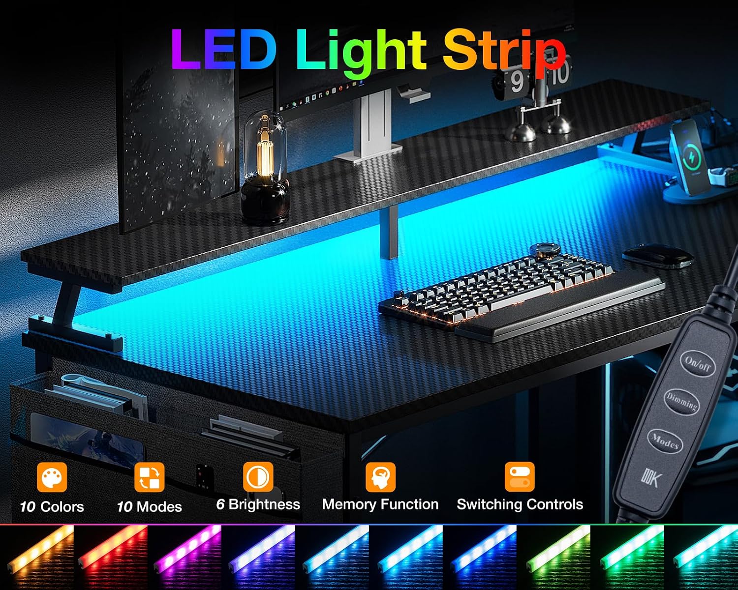 LED Desk with Power Outlet photo 5