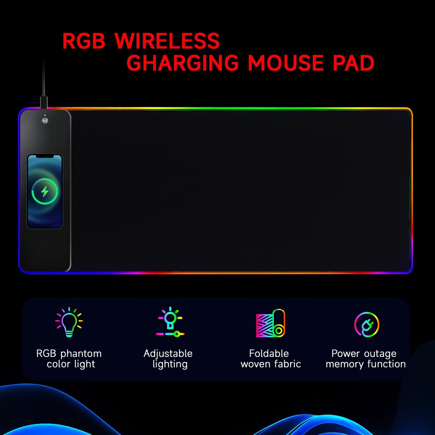 Wireless Charging Mouse Pad photo 2