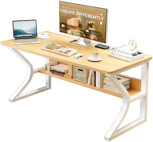 Study Desk with Shelves 100cm